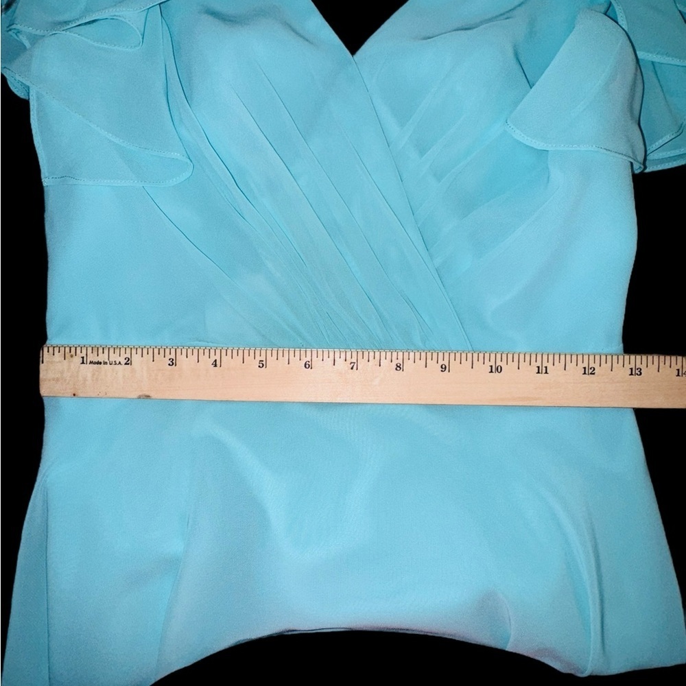 David’s Bridal Bridesmaids Dress Size 2 Blue EUC - Picture 5 of 8